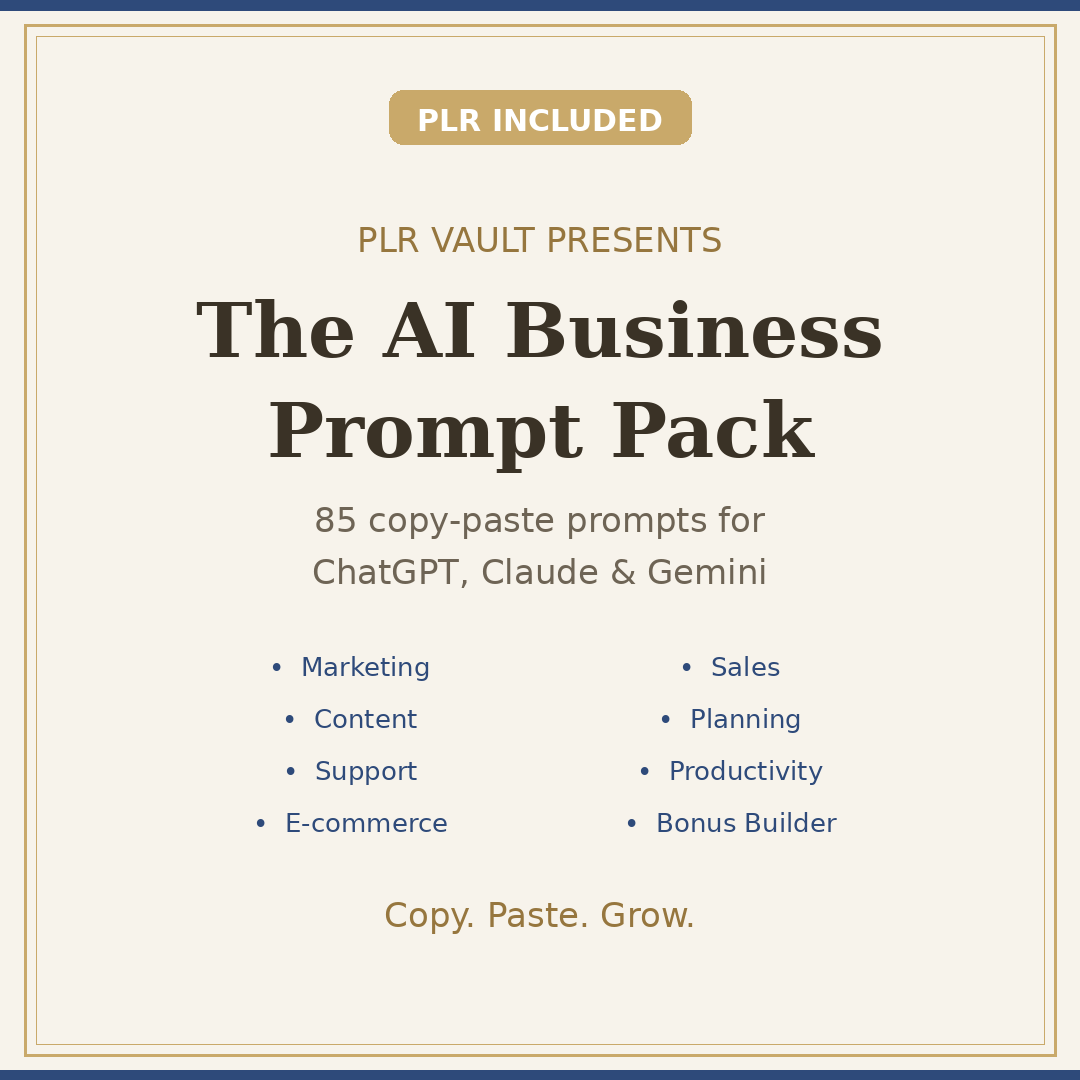 AI Business Prompt Pack PLR