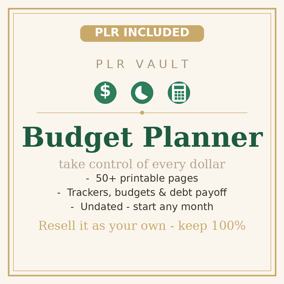 Ultimate Budget Planner PLR