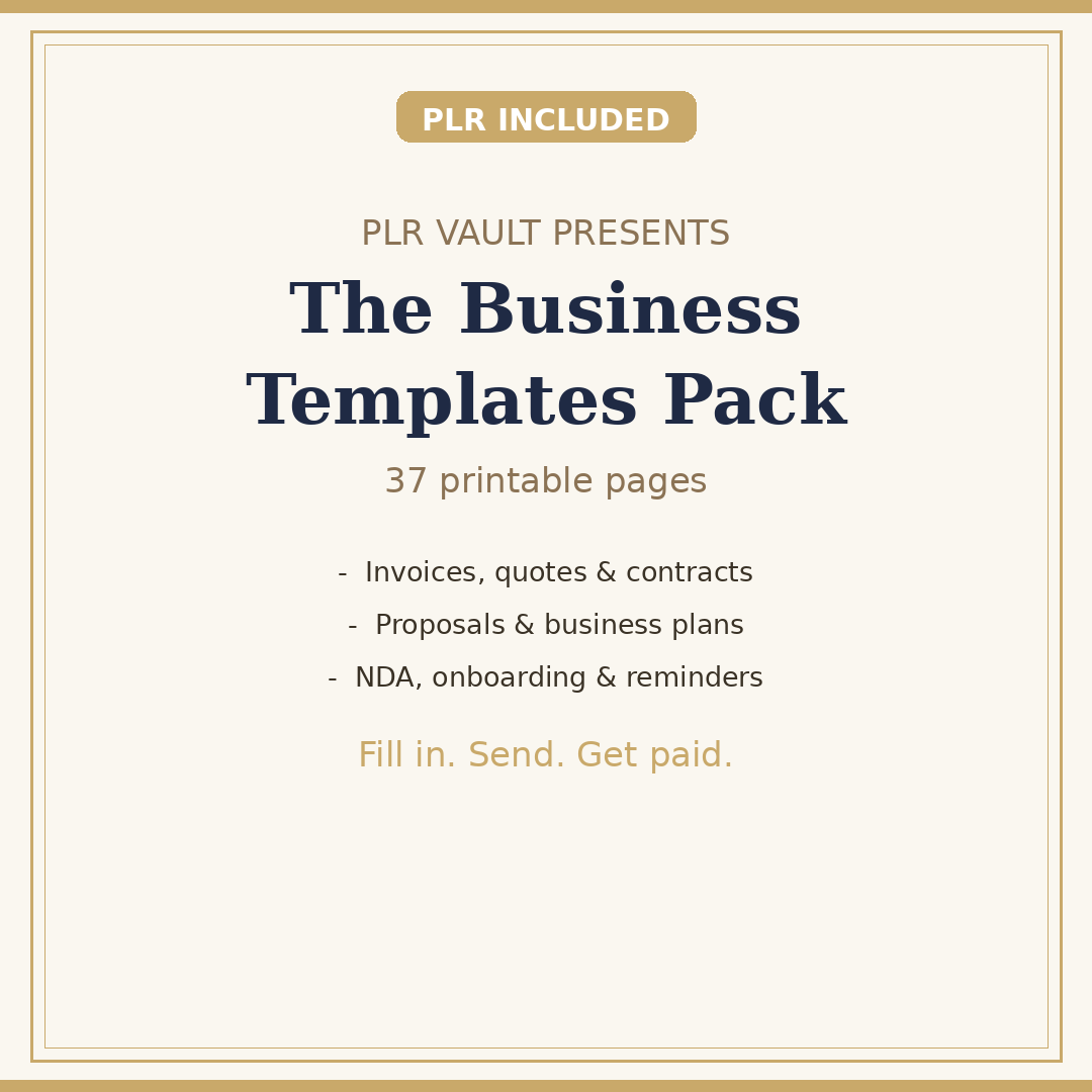 Business Templates Pack PLR