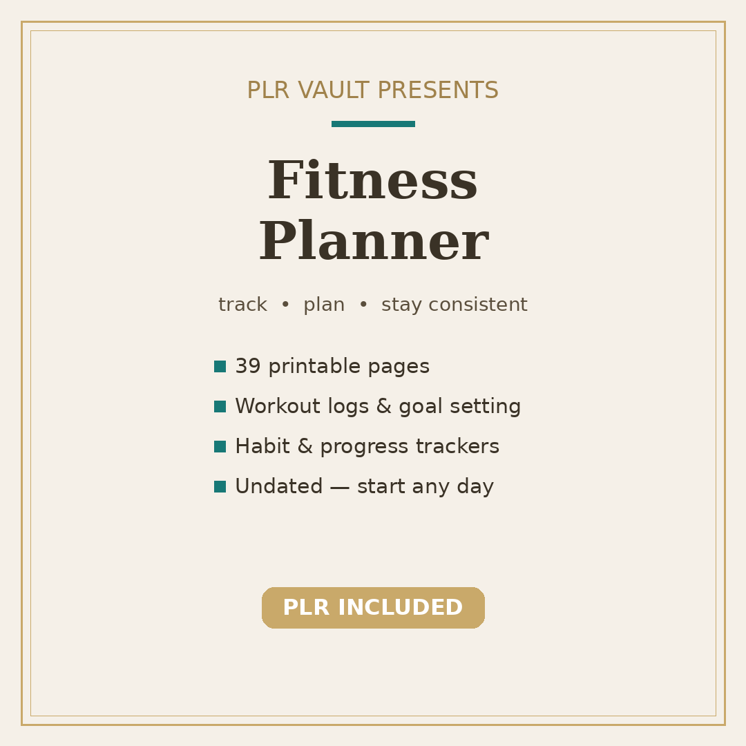 Fitness Planner PLR