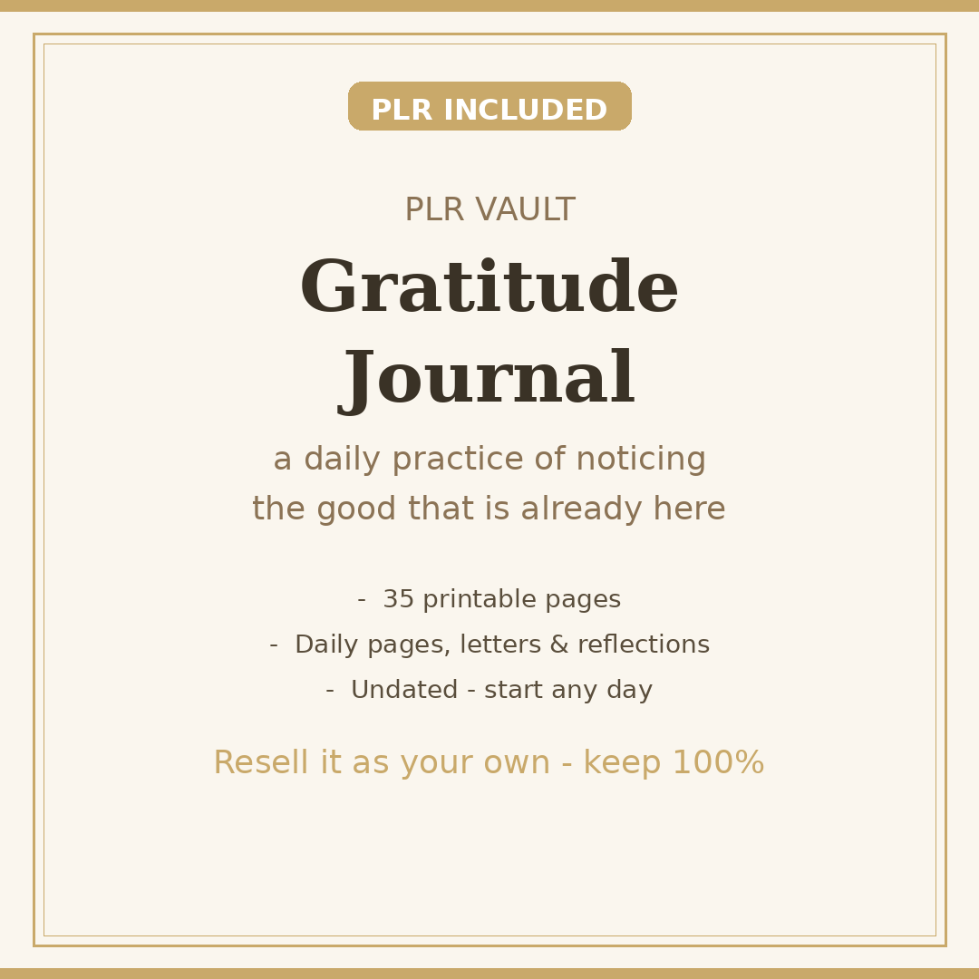 Gratitude Journal PLR