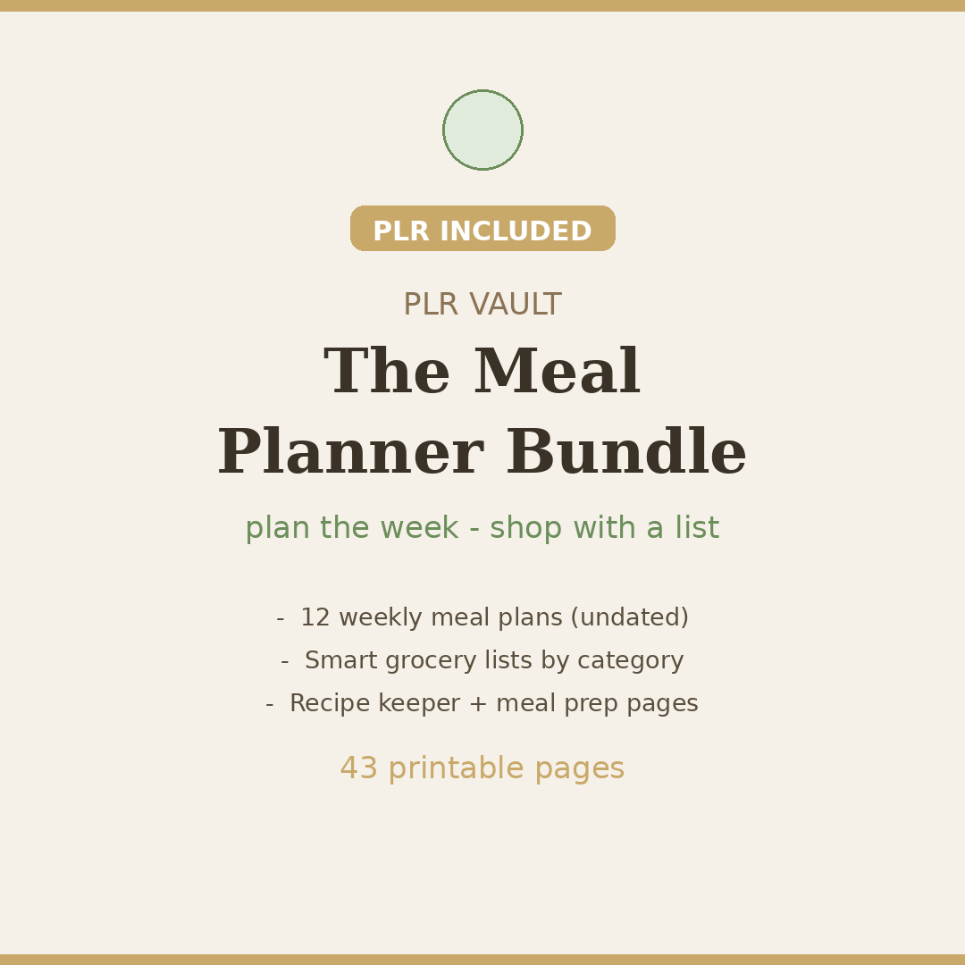 Meal Planner Bundle PLR