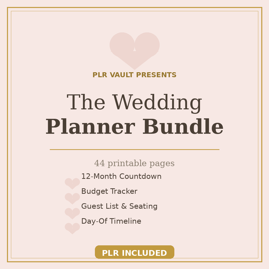 Wedding Planner Bundle PLR